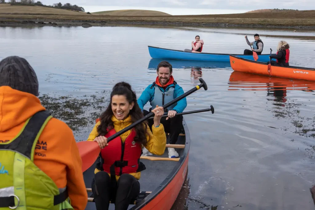 Canoeing with Mobile Team Adventure as part of the Canoe & Cake experience